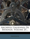 ARCHIVES ITALIENNES DE BIOLOGIE